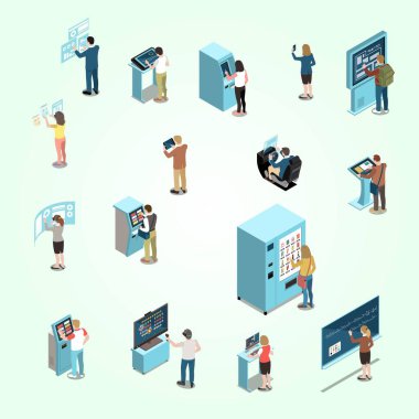 İnsanların vektör çizimi ve teknoloji konsepti