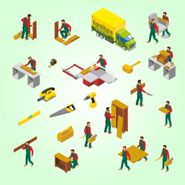 izometrik yapı ve inşaat vektörü