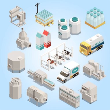 izometrik sanayi fabrikası ve üretim konsepti
