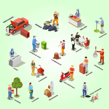 Şehir izometrik simgeleri