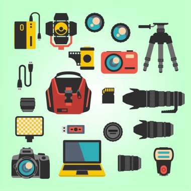 Kamera simgeleri kümesi