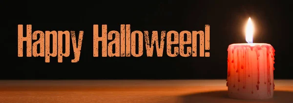 Koncept Pro Halloween Netopýři Krev Svíčka — Stock fotografie