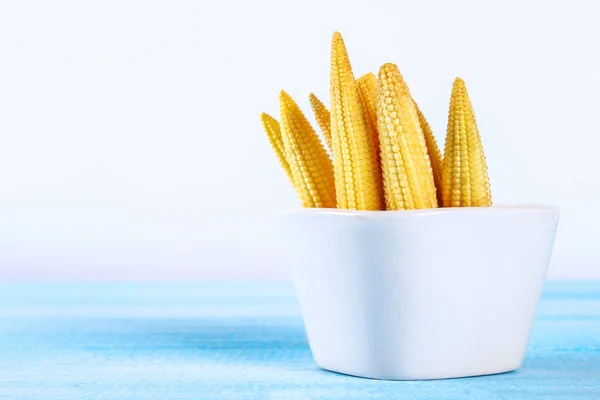 Baby Sweetcorn Mini Corn Typically Eaten Whole Cob Included Human — Stock Photo, Image