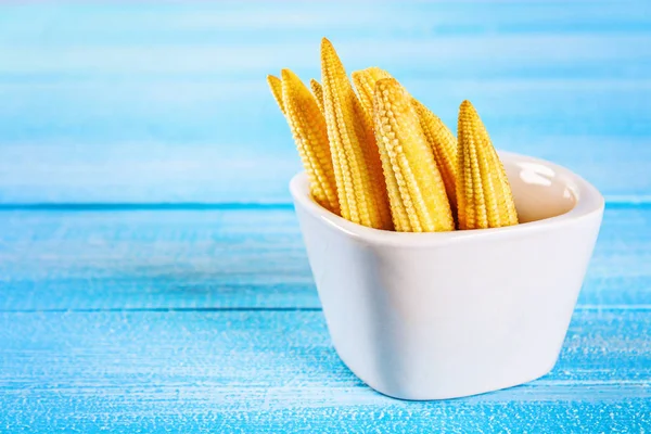 Baby Sweetcorn Mini Corn Typically Eaten Whole Cob Included Human — Stock Photo, Image