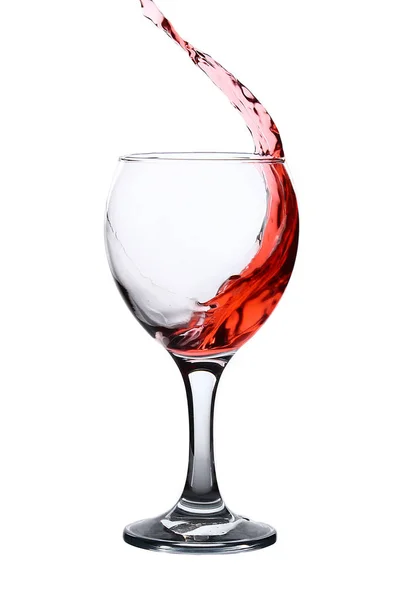 Úvodní Víno Sklenici Bílém Pozadí — Stock fotografie