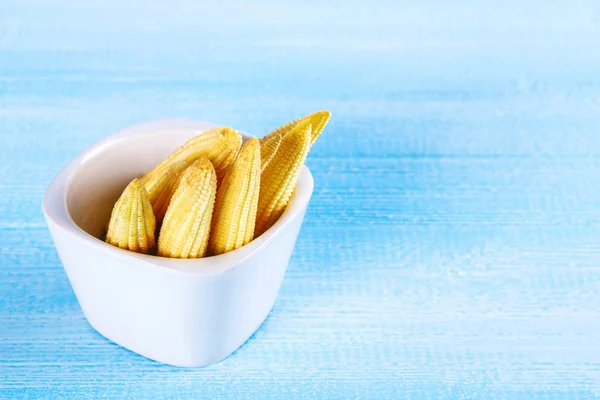 Baby Sweetcorn Mini Corn Typically Eaten Whole Cob Included Human — Stock Photo, Image