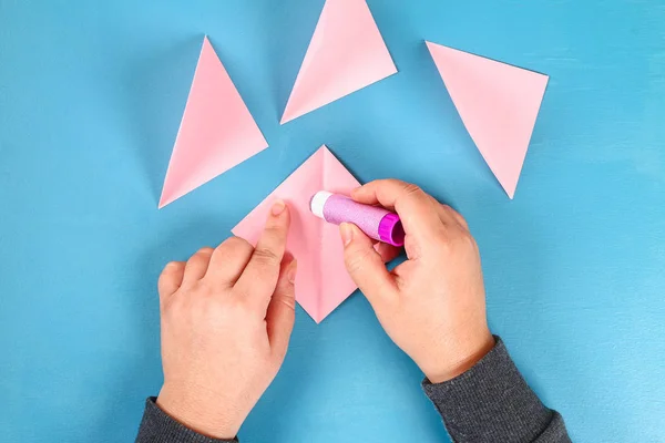 Diy Valentines Grußkarte Blauen Holzhintergrund Geschenkideen Tag Der Liebe Februar — Stockfoto