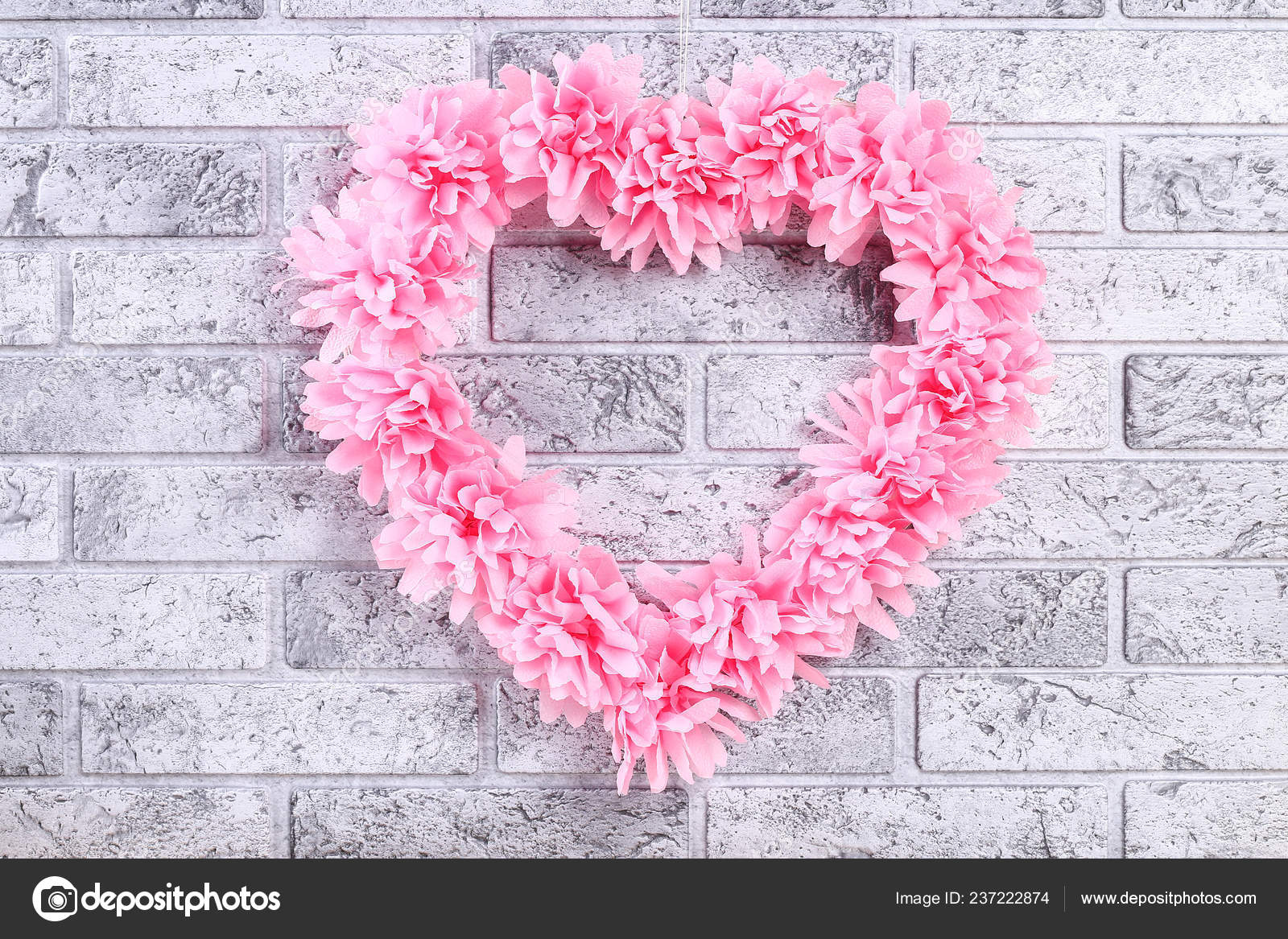Heart Wreath Diy Heart Shaped Wreath Decorated Artificial Flower