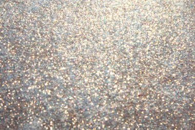 Bulanık Bokeh. Tatil parlak zemin. Noel ışık arka plan. Yıldızlar yanıp sönen ile ufuk arka plan.