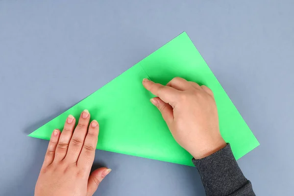 Diy Wit Overhemd Papier Met Groene Stropdas Epauletten Ideeën Cadeau — Stockfoto