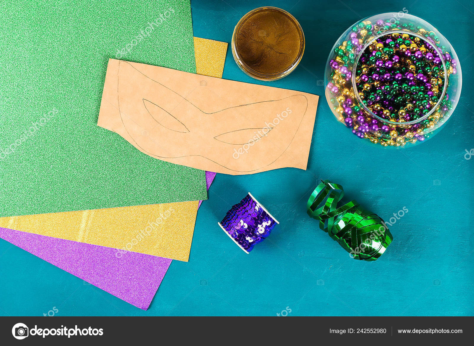 Diy Masquerade Mask Mardi Gras Fat Tuesday Gift Idea Decor Stock