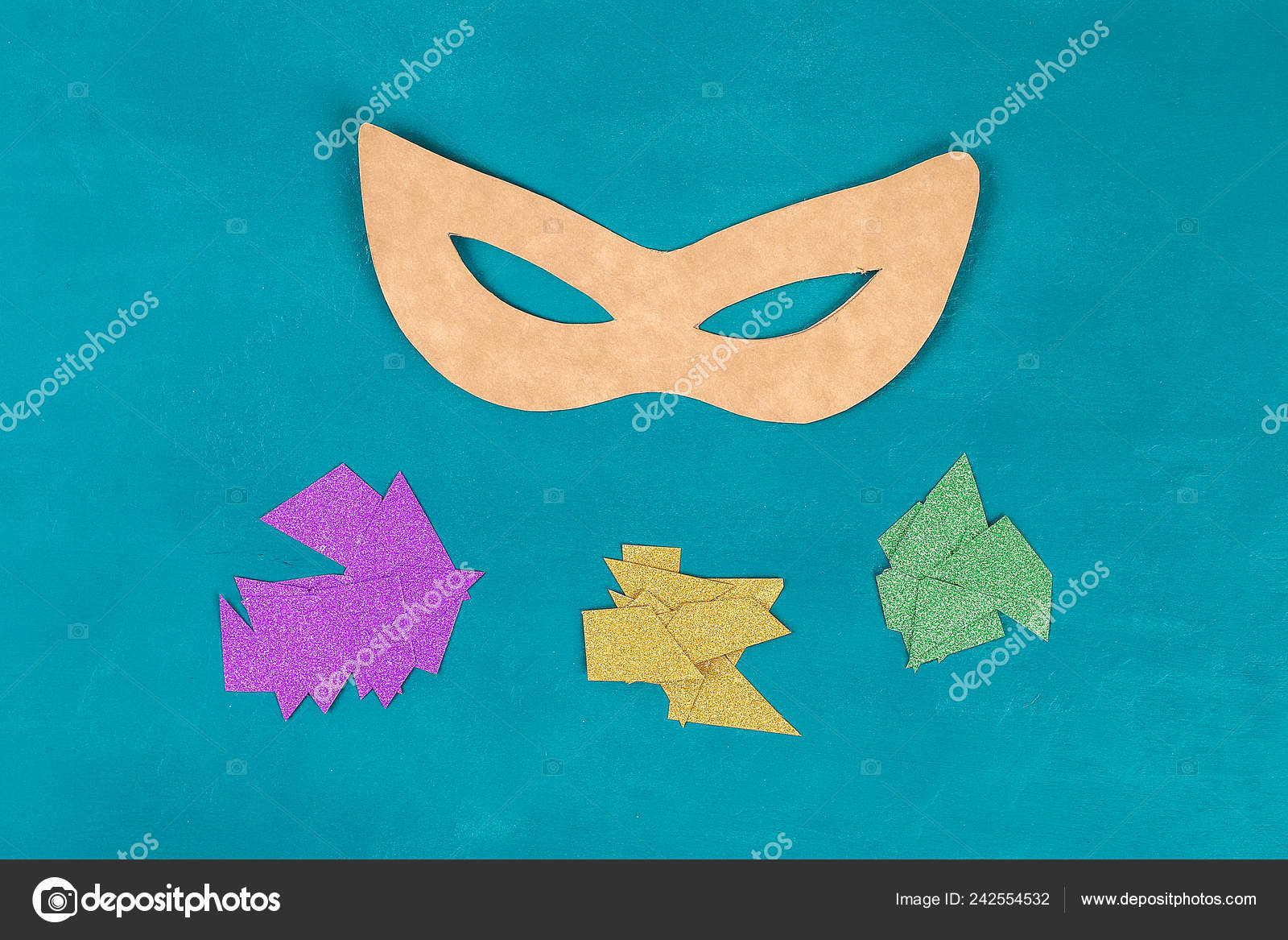 Diy Masquerade Mask Mardi Gras Fat Tuesday Gift Idea Decor Stock