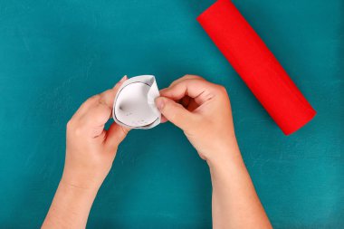 Diy 4 Temmuz petard tuvalet kol, kağıt, karton renk Amerikan bayrağı kırmızı mavi beyaz