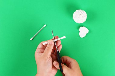 Diy Eid al adha kuzu koyun pamuk pedleri, pamuk tomurcukları, bezler Hediye fikir, dekor Kurban Bayramı