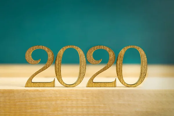 새해 복 야 2020. 창조적 인 텍스트 금 나무 편지로 작성 된 새해 복 어 해 2020. — 스톡 사진