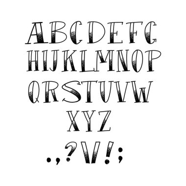 Cadılar Bayramı el yapımı yazı yazı tipi