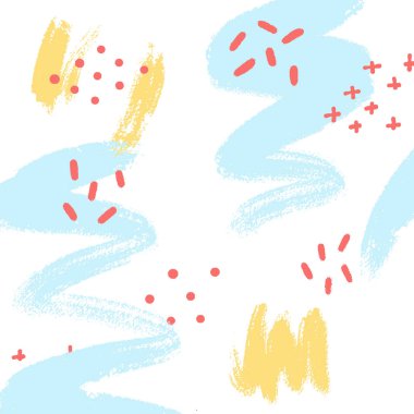 Vektör pastel arka plan, handdrawn doku, memphis tarzı. Şık tasarım kaydırma kumaş, duvar kağıdı, için. Retro tasarım, moda sanat