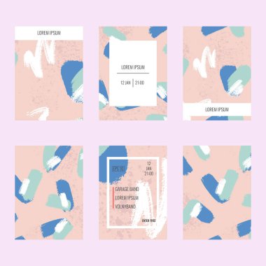 Soyut vektör düzen arka plan set. Sanat tasarım şablonu, liste, ön sayfa, mockup broşür Tema stili, afiş, fikir, kapak, kitapçık, baskı, el ilanı, kartı için.