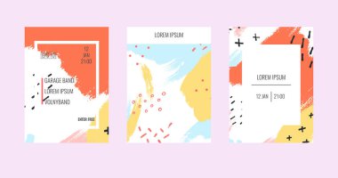 Soyut vektör düzen arka plan set. Sanat tasarım şablonu, liste, ön sayfa, mockup broşür Tema stili, afiş, fikir, kapak, kitapçık, baskı, el ilanı, kitap, boş için.