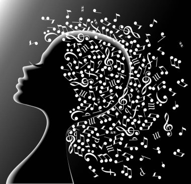 Müzik başında. görüntü tasarımı için