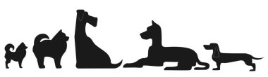Farklı cins köpekler. Görüntü için logo tasarımı