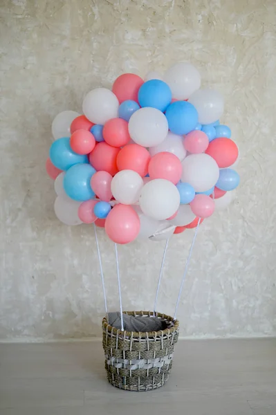 Decorations for holiday party. Birthday party decorations. A lot of balloons. Best decorations ideas.