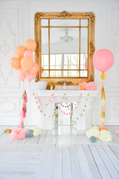 Decoraciones Para Fiesta Vacaciones Decoraciones Para Fiestas Cumpleaños Muchos Globos — Foto de Stock