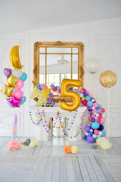 Διακοσμητικά Για Πάρτι Για Τις Γιορτές Πολλά Μπαλόνια Ιδέες Διακοσμήσεις — Φωτογραφία Αρχείου