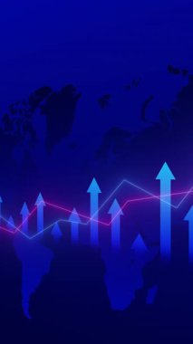 Parlak çizgileri ve soyut şekilleri olan, modern iş ve teknoloji hikayeleri için mükemmel bir finans grafiği..