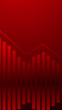 Bir dijital çubuk grafiğinin verili çarpıcı dikey grafiği, iş büyümesi veya kayıpları hakkında sosyal medya içeriği için idealdir.