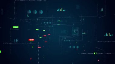 Sanatsal ve dinamik bir hareket grafiği soyut dijital veri akışı ve ince bir hata etkisi, kodlama, bilişim ve teknoloji videoları için mükemmel.