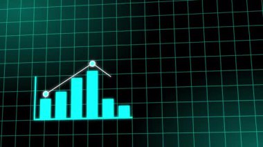 Yukarı doğru hareket eden, finansal refahı ve olumlu iş sonuçlarını sembolize eden basit ama güçlü bir hareket grafiği.