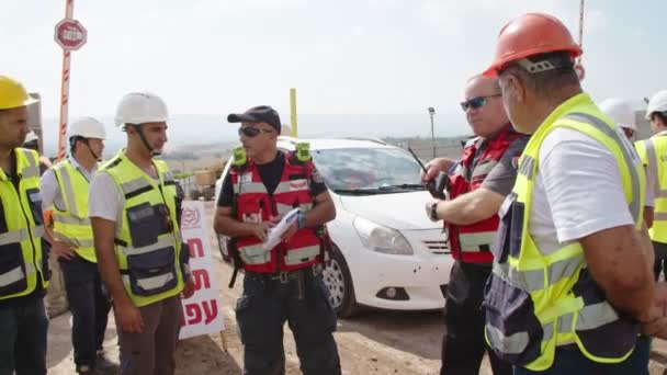요르단 Vally, 이스라엘입니다. 7 월 10 일 2018-Rescure 세력 구조 작업 중 — 비디오