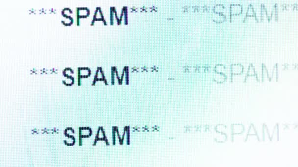 Bir e-posta Gelen Kutusu'nda istenmeyen posta programlarının tam kaydırma — Stok video