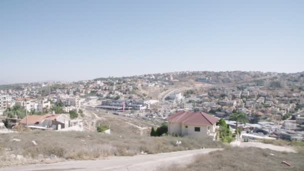 Översikt över en arabisk stad i Israel — Stockvideo
