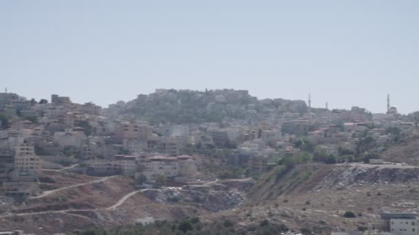 Översikt över en arabisk stad i Israel — Stockvideo