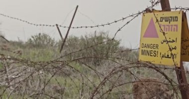 Suriye İsrail sınırındaki Golan Tepelerinde mayın tarlası uyarısı