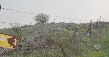 Suriye İsrail sınırındaki Golan Tepelerinde mayın tarlası uyarısı