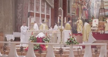 Nazareth, 24 Aralık 2018. Basilica Noel kütlesi duyuru