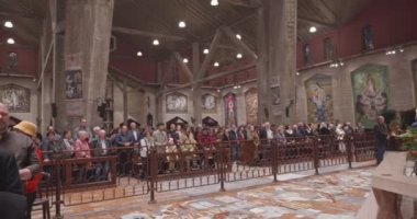 Nazareth, 24 Aralık 2018. Basilica Noel kütlesi duyuru