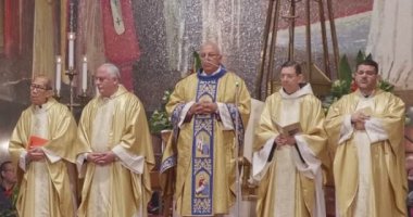 Nazareth, 24 Aralık 2018. Basilica Noel kütlesi duyuru