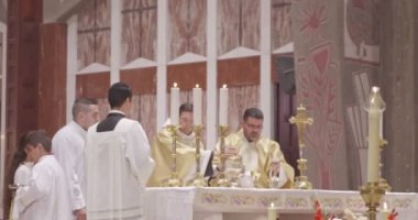Nazareth, 24 Aralık 2018. Basilica Noel kütlesi duyuru
