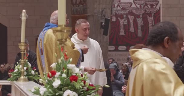 Nazareth, le 24 décembre 2018. Messe de Noël dans la basilique de l'Annonciation — Video