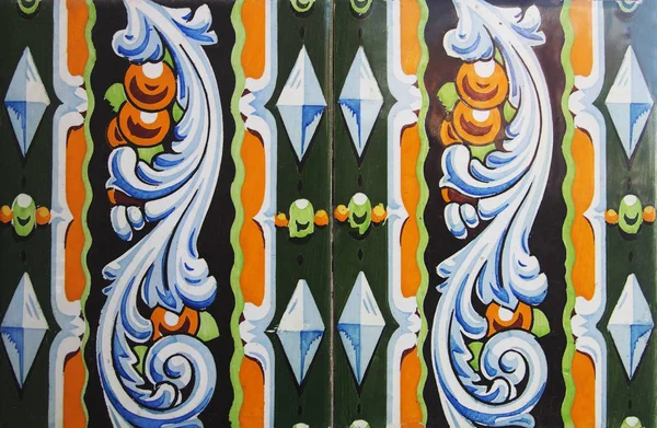 Detalle Los Azulejos Tradicionales Fachada Casa Antigua Baldosas Decorativas Baldosas —  Fotos de Stock