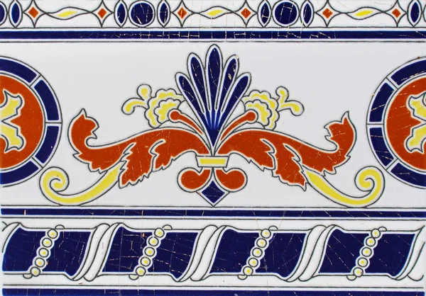 Detail Van Traditionele Tegels Uit Gevel Van Oude Huis Decoratieve — Stockfoto