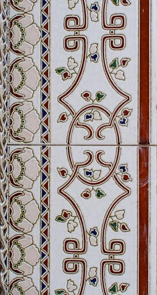 Detail Traditional Tiles Facade Old House Decorative Tiles Valencian Traditional — Stock Photo, Image