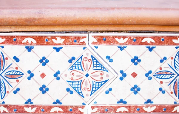 Detalle Los Azulejos Tradicionales Fachada Casa Antigua Baldosas Decorativas Baldosas —  Fotos de Stock