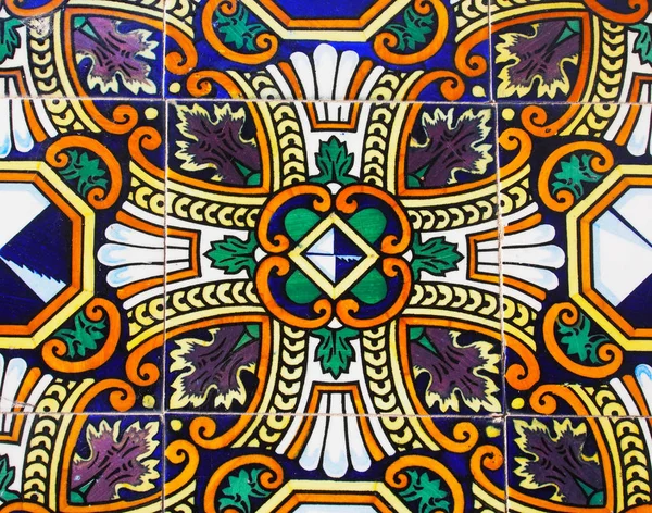 Detalle Los Azulejos Tradicionales Fachada Casa Antigua Baldosas Decorativas Baldosas —  Fotos de Stock