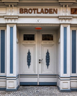 Almanya 'da Erfurt mimarisinin güzel bir manzarası