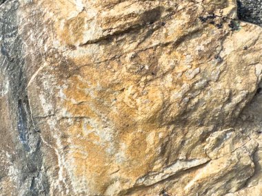 Yıpranmış kaya yüzeyine yakın çekim.